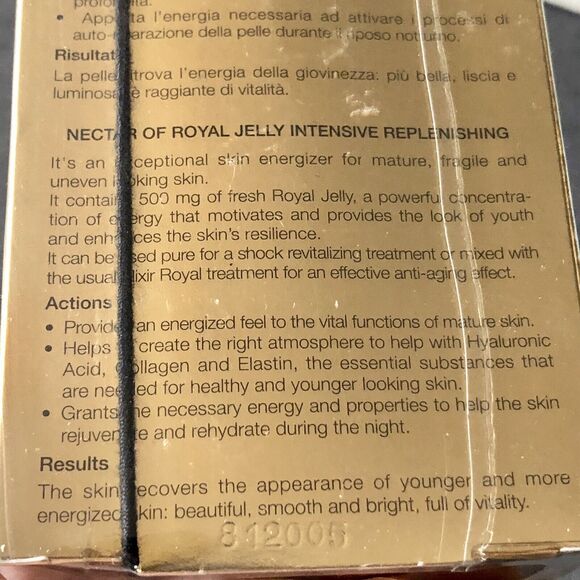 Perlier Royal Jelly Elixir Italian Honey Nectar Mature Skin Energizer NOS Sealed - Picture 7 of 12